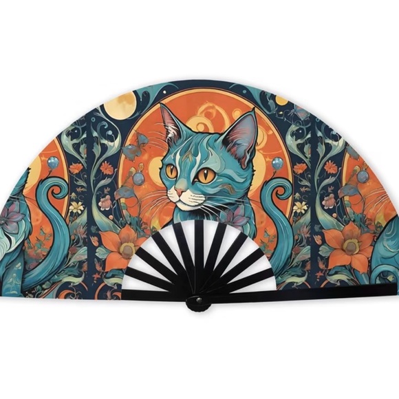 Accessories - Colorful Cat Art Fan
